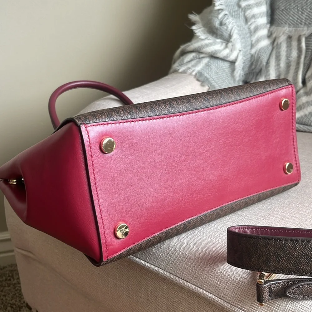 Michael Kors monogram satchel bag